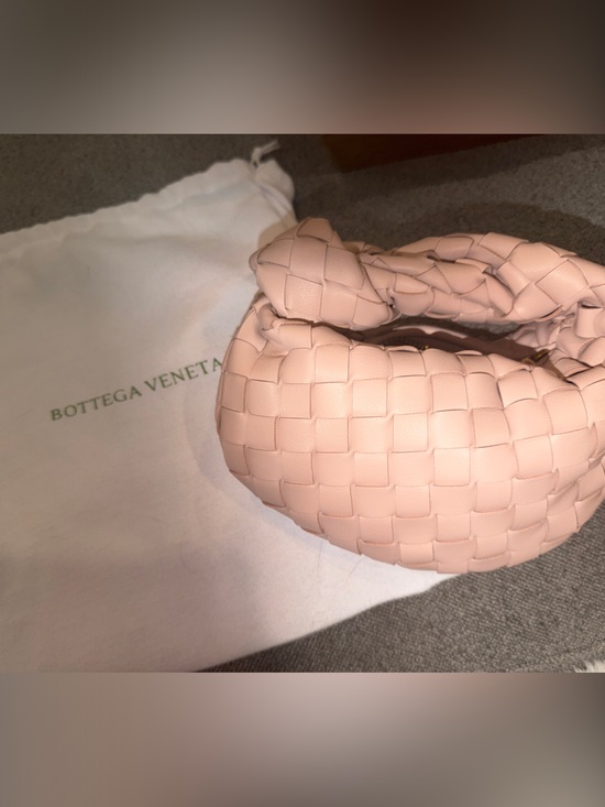 Bottega Veneta Handbags - Bottega Veneta Blush Intrecciato Padded Bracelet Bag